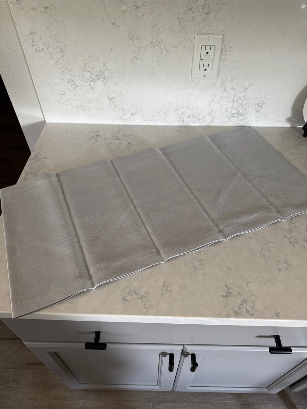Solino Home Light Gray Linen Table runners  - Set of 2 (14”x60”)- never used.
